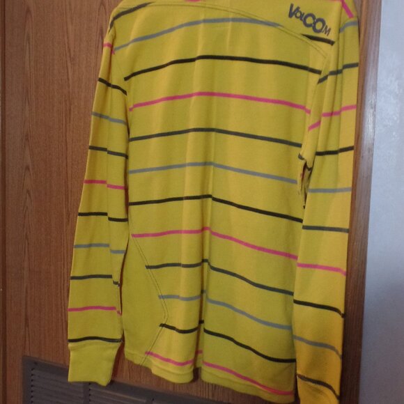 Volcom Men's Multicolored Striped Waffle-Weave Shirt, Size L - Picture 2 of 5